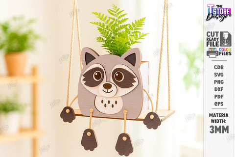 Swing Planter Laser Cut Bundle. Wooden Animal Planter Holders. Plant Pot. Hanging Planter SVG The T Store Design 