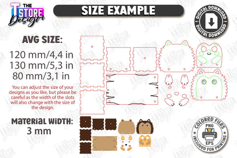 Swing Planter Laser Cut Bundle. Wooden Animal Planter Holders. Plant Pot. Hanging Planter SVG The T Store Design 