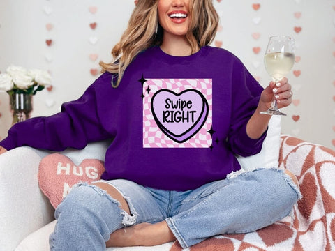 Swipe Right Funny Valentine Made for DTF and Sublimation PNG SVG DXF EPS SVG So_Fontsy_VIP 