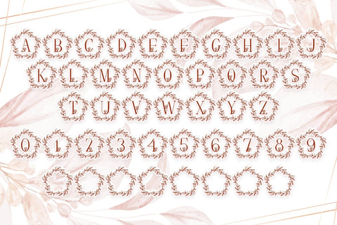 Swirl Floral Monogram Font Dm Letter Studio 