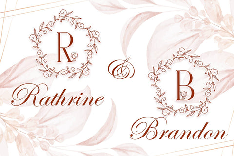 Swirl Floral Monogram Font Dm Letter Studio 