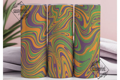 Swirls Abstract 20oz Tumbler Wrap Sublimation sassyprint 