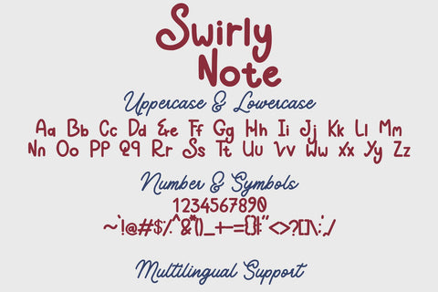 Swirly Note Font Dm Letter Studio 