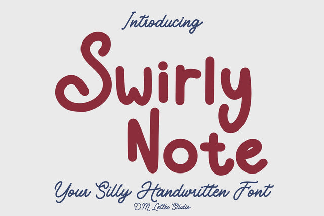 Swirly Note Font Dm Letter Studio 
