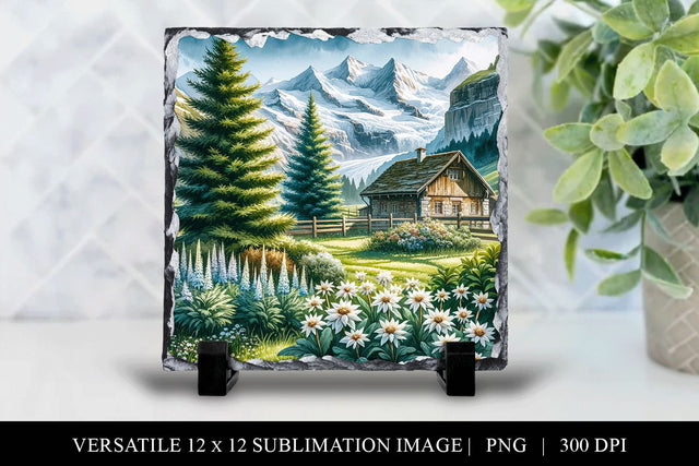 Swiss Alps 12 x 12 Sublimation PNG Sublimation BijouBay 