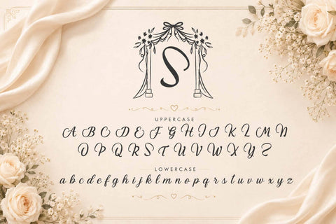 Syailine Sweet Monogram Font Prasetya Letter 