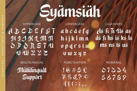 Syamsiah - Arabic Display Font Font Four Lines Std. 