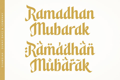 Syamsiah - Arabic Display Font Font Four Lines Std. 