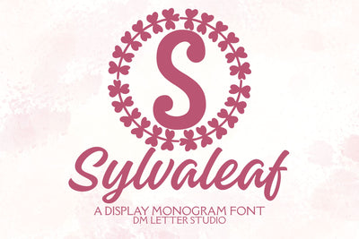 Sylvaleaf Monogram Font Dm Letter Studio 