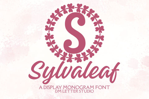 Sylvaleaf Monogram Font Dm Letter Studio 