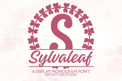 Sylvaleaf Split Monogram Font Dm Letter Studio 