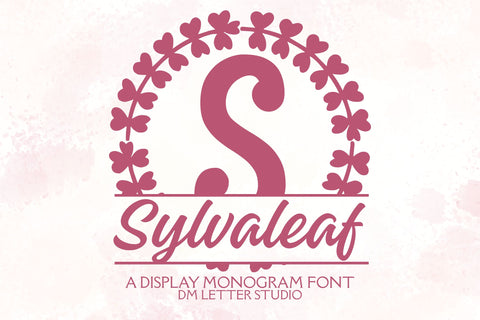 Sylvaleaf Split Monogram Font Dm Letter Studio 