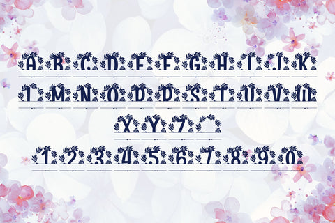 Sylvoria Split Monogram Font Dm Letter Studio 