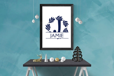 Sylvoria Split Monogram Font Dm Letter Studio 