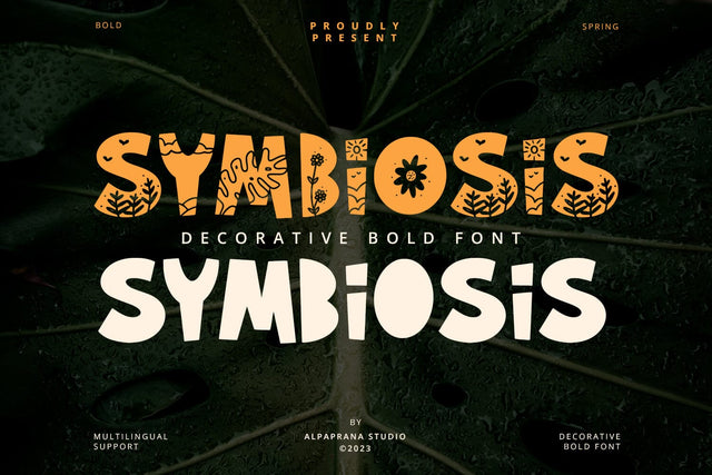 Symbiosis - Decorative Font Font Alpaprana Studio 