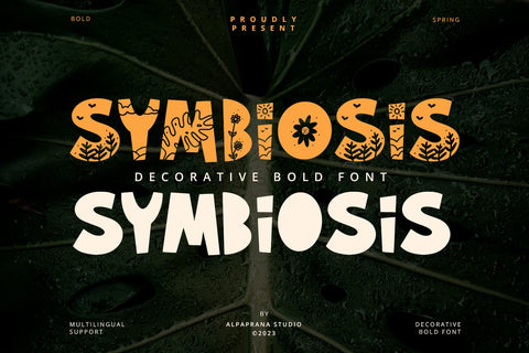 Symbiosis - Decorative Font Font Alpaprana Studio 