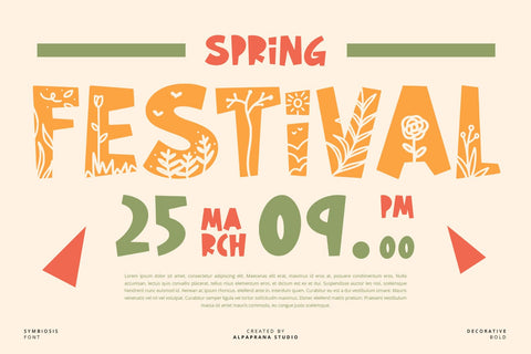 Symbiosis - Decorative Font Font Alpaprana Studio 