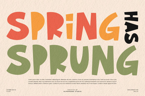 Symbiosis - Decorative Font Font Alpaprana Studio 