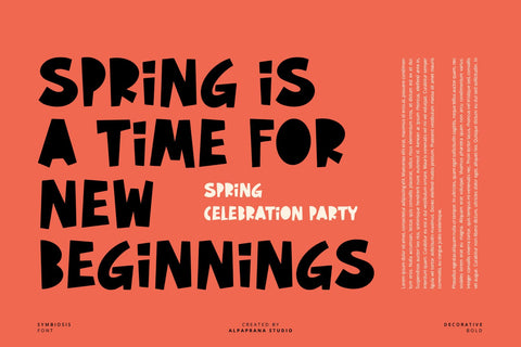 Symbiosis - Decorative Font Font Alpaprana Studio 