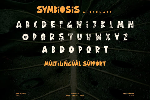 Symbiosis - Decorative Font Font Alpaprana Studio 