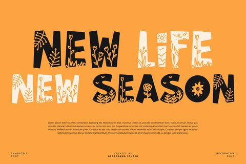 Symbiosis - Decorative Font Font Alpaprana Studio 