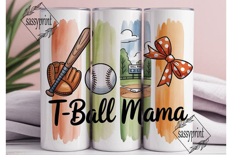 T-Ball Mama 20oz Tumbler Wrap Sublimation sassyprint 