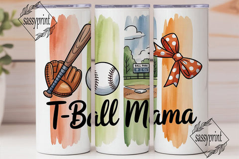 T-Ball Mama 20oz Tumbler Wrap Sublimation sassyprint 