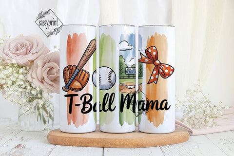 T-Ball Mama 20oz Tumbler Wrap Sublimation sassyprint 