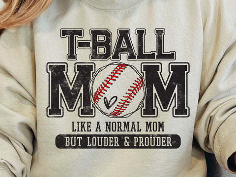 T-Ball Mom Svg, Distressed Sports Design SVG DesignDestine 