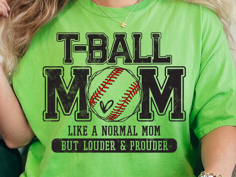 T-Ball Mom Svg, Distressed Sports Design SVG DesignDestine 