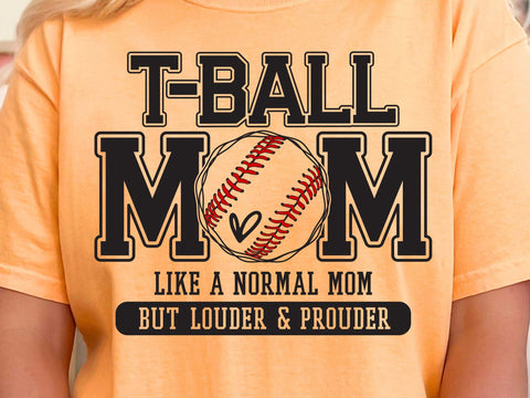 T-Ball Mom Svg, Distressed Sports Design SVG DesignDestine 