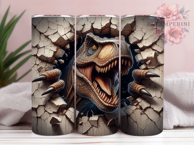 T Rex Dinosaur 20oz Tumbler Wrap PNG, Dinosaur Tumbler PNG Sublimation Design, Straight & Tapered Tumbler Wrap, Instant Digital Download Sublimation Li Zamperini 