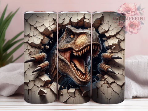 T Rex Dinosaur 20oz Tumbler Wrap PNG, Dinosaur Tumbler PNG Sublimation Design, Straight & Tapered Tumbler Wrap, Instant Digital Download Sublimation Li Zamperini 
