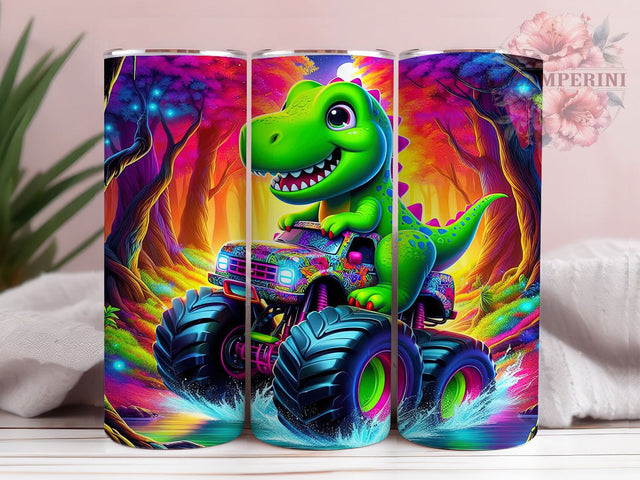 T-Rex Monster Truck 20oz Tumbler Wrap, Dinosaur Off-Road Mug, Jurassic Truck Cup, Prehistoric Vehicle Wrap, Roaring T-Rex Design, Kids Dino Truck Gift, Sublimation Tumbler Sublimation Li Zamperini 