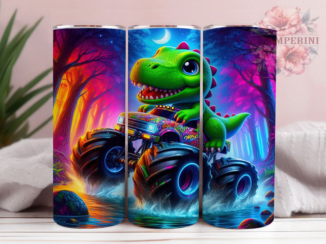 T-Rex Monster Truck 20oz Tumbler Wrap, Dinosaur Off-Road Mug, Jurassic Truck Cup, Prehistoric Vehicle Wrap, Roaring T-Rex Design, Kids Dino Truck Gift, Sublimation Tumbler Sublimation Li Zamperini 