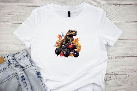 T-Rex Riding Monster Truck Sublimation Bundle Sublimation Designangry 