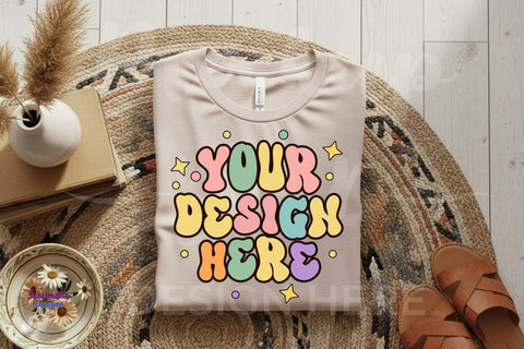T-shirt Mockup with Bohemian Style Wooden Details Mock Up Photo Sublimatiz Designs 
