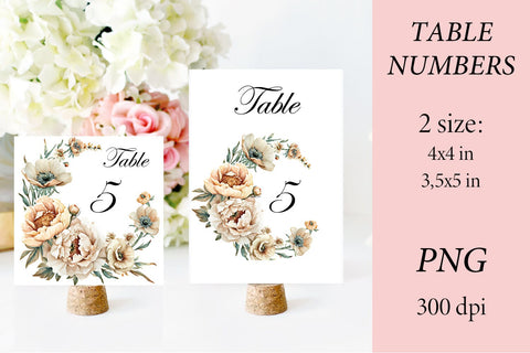 Table Numbers Card Sublimation PNG. Seating Name PNG Sublimation Olga Terlyanskaya 