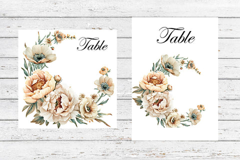 Table Numbers Card Sublimation PNG. Seating Name PNG Sublimation Olga Terlyanskaya 