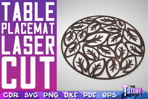 Table Placemat Laser Cut | Table Placemat SVG Design | Home Decoration SVG The T Store Design 