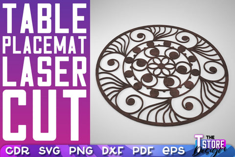 Table Placemat Laser Cut | Table Placemat SVG Design | Home Decoration SVG The T Store Design 
