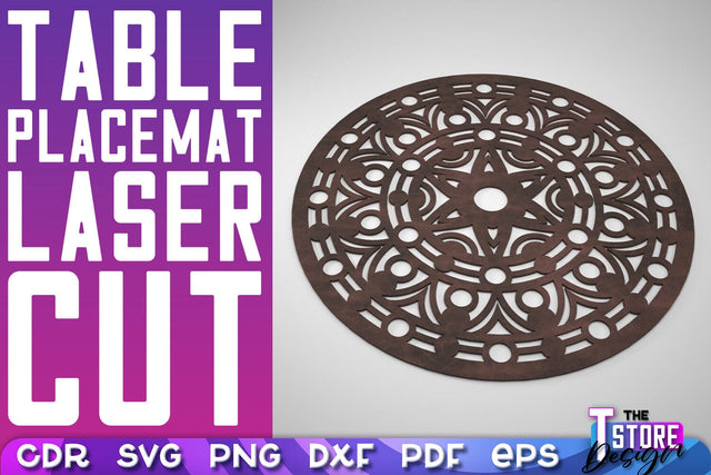 Table Placemat Laser Cut | Table Placemat SVG Design | Home Decoration SVG The T Store Design 