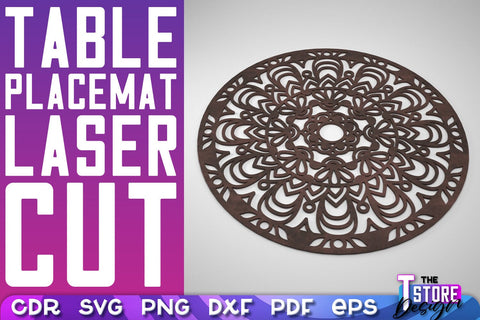 Table Placemat Laser Cut | Table Placemat SVG Design | Home Decoration SVG The T Store Design 