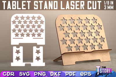 Tablet Stand Laser Cut | Phone Holder SVG Design | CNC Files SVG The T Store Design 