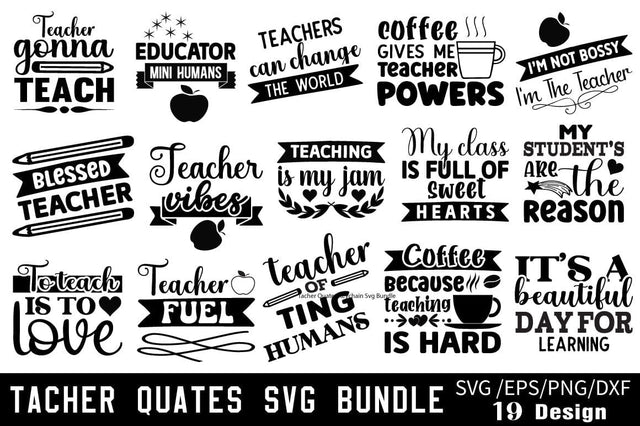 Tacher Quates SVG Bundle SVG Angelina750 