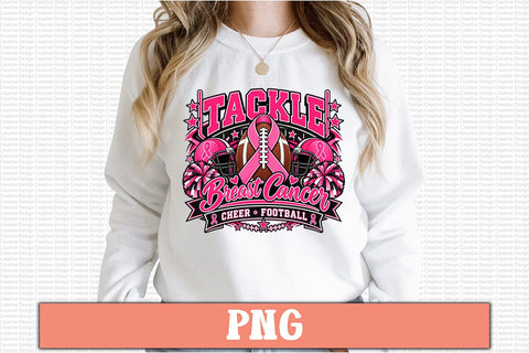 Tackle Breast Cancer Cheer Football PNG Sublimation Craftlabsvg24 