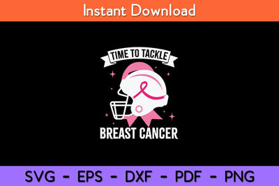 Tackle Breast Cancer Football Pink Breast Cancer Awareness Svg Design SVG artprintfile 