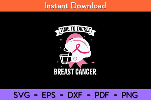 Tackle Breast Cancer Football Pink Breast Cancer Awareness Svg Design SVG artprintfile 