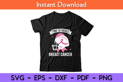 Tackle Breast Cancer Football Pink Breast Cancer Awareness Svg Design SVG artprintfile 