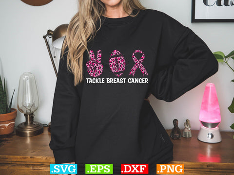 Tackle Breast Cancer T-shirt Design, Back The Pink Svg, Breast Cancer Png SVG Creativeart88 